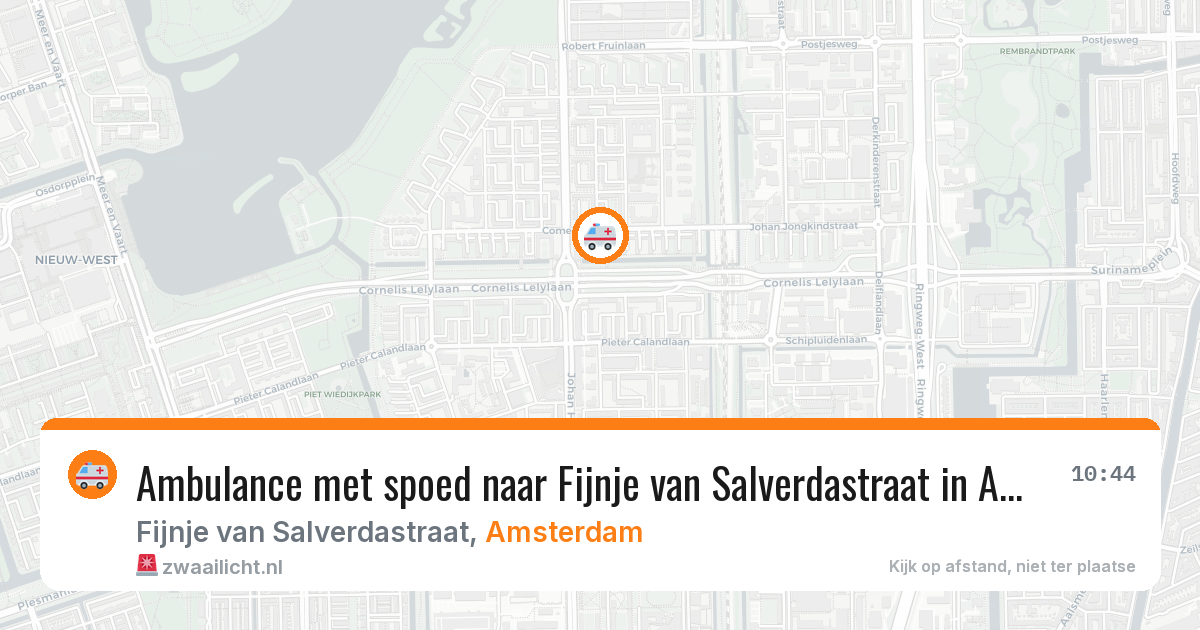 Ambulance met spoed naar Fijnje van Salverdastraat in Amsterdam — 15 apr 2026