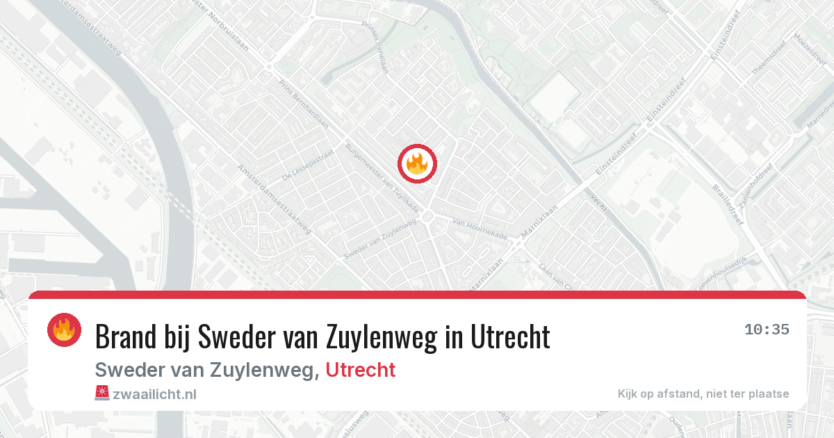 Brand bij Sweder van Zuylenweg in Utrecht — 26 jun 2026