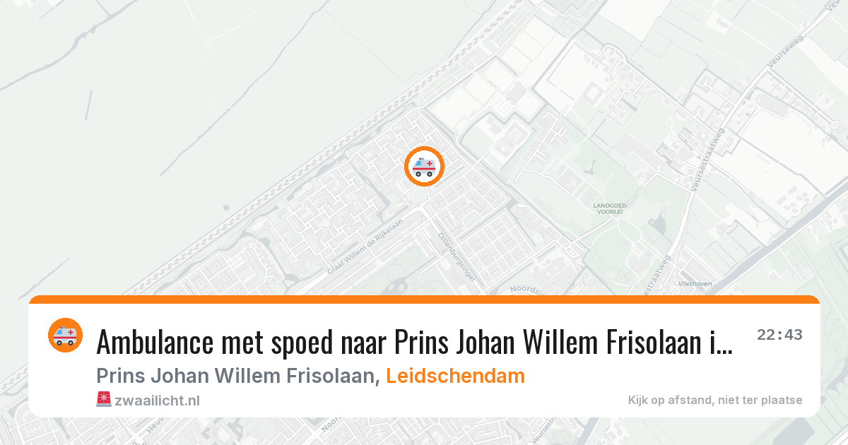 Ambulance met spoed naar Prins Johan Willem Frisolaan in Leidschendam — 14 jun 2026