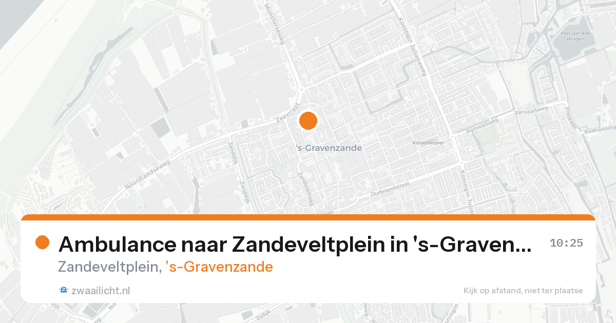 Ambulance naar Zandeveltplein in 's-Gravenzande — 21 aug 2026