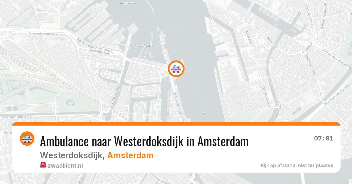 Ambulance naar Westerdoksdijk in Amsterdam — 20 jun 2026