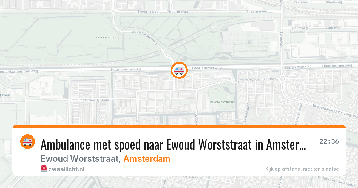 Ambulance met spoed naar Ewoud Worststraat in Amsterdam — 6 apr 2026