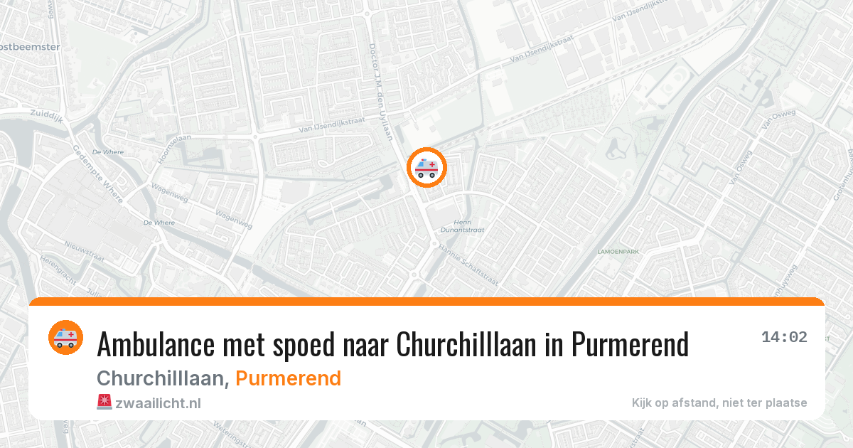 Ambulance met spoed naar Churchilllaan in Purmerend — 20 jun 2026