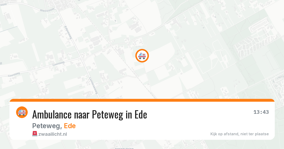 Ambulance naar Peteweg in Ede — 28 apr 2026