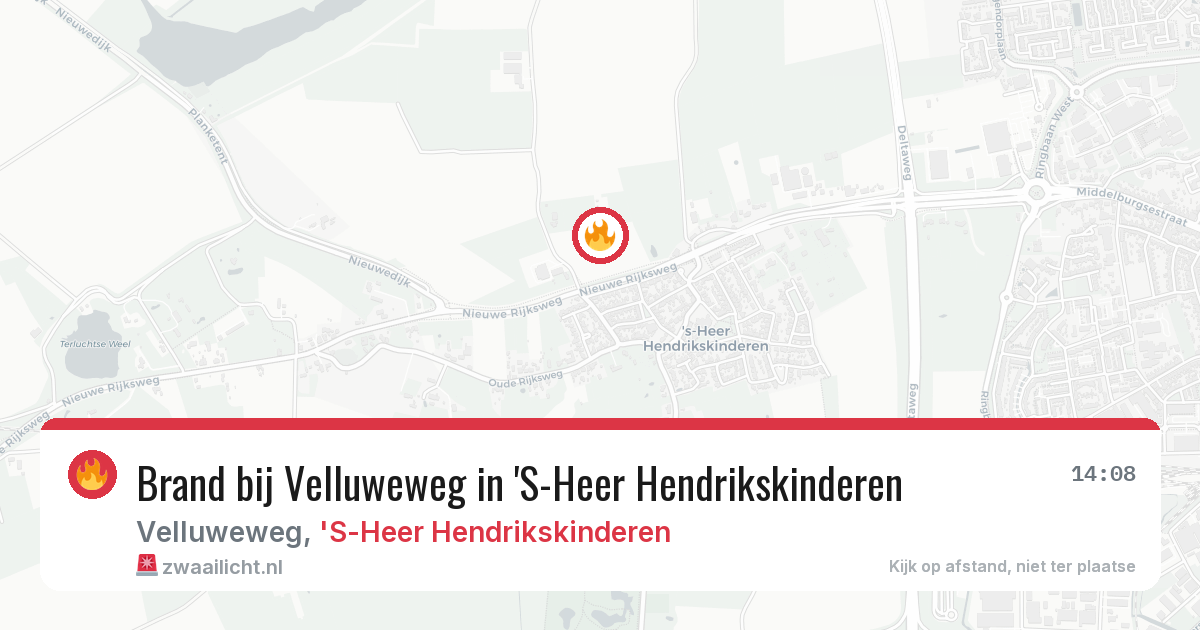 Brand bij Velluweweg in 'S-Heer Hendrikskinderen — 10 aug 2026