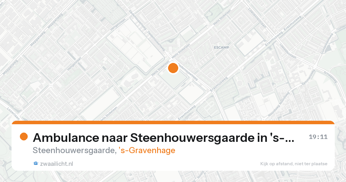 Ambulance naar Steenhouwersgaarde in 's-Gravenhage — 20 aug 2026