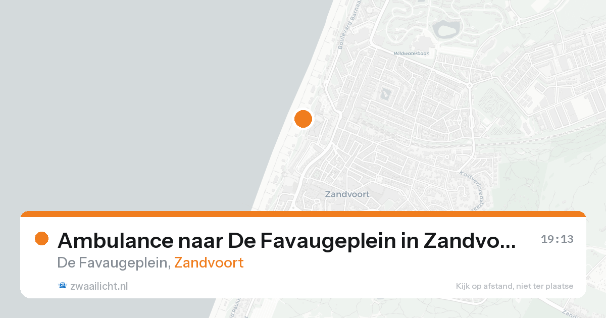 Ambulance naar De Favaugeplein in Zandvoort — 20 aug 2026