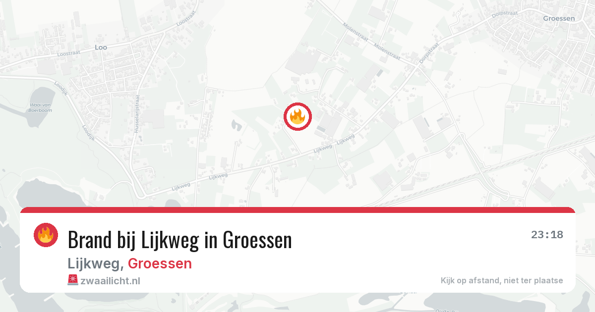 Brand bij Lijkweg in Groessen — 7 aug 2026