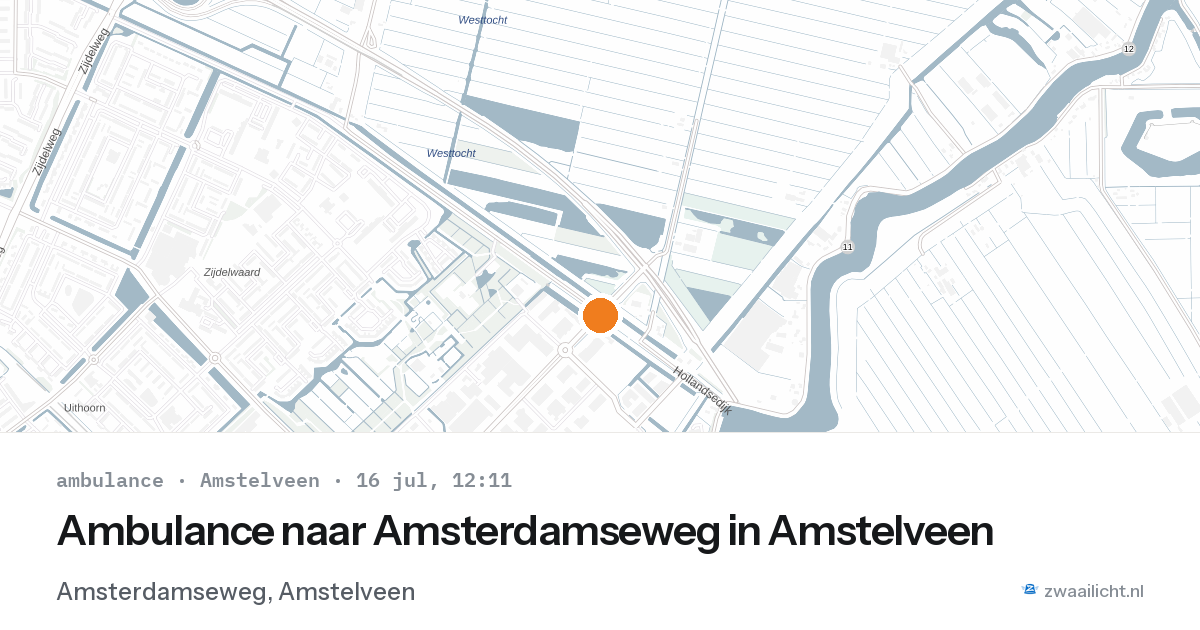 Ambulance naar Amsterdamseweg in Amstelveen — 16 jul 2026
