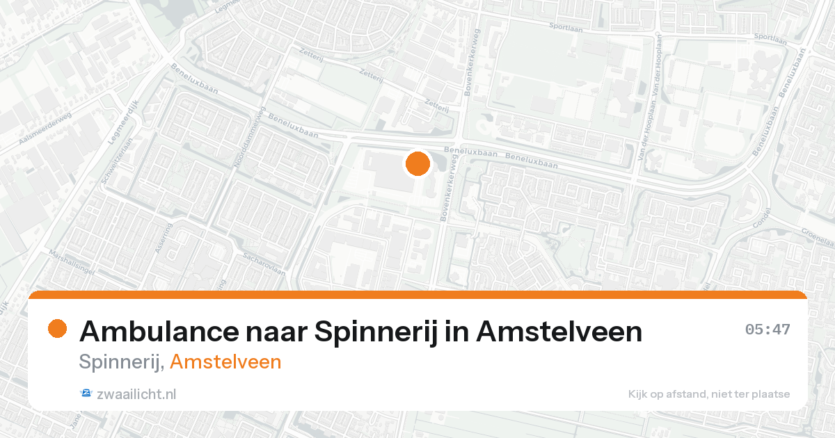 Ambulance naar Spinnerij in Amstelveen — 30 mei 2026