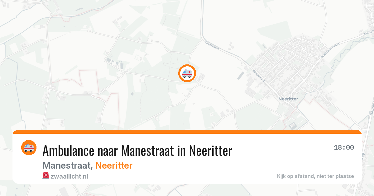 Ambulance naar Manestraat in Neeritter — 9 aug 2026