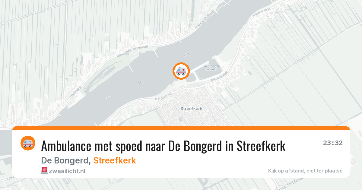Ambulance met spoed naar De Bongerd in Streefkerk — 25 jan 2026