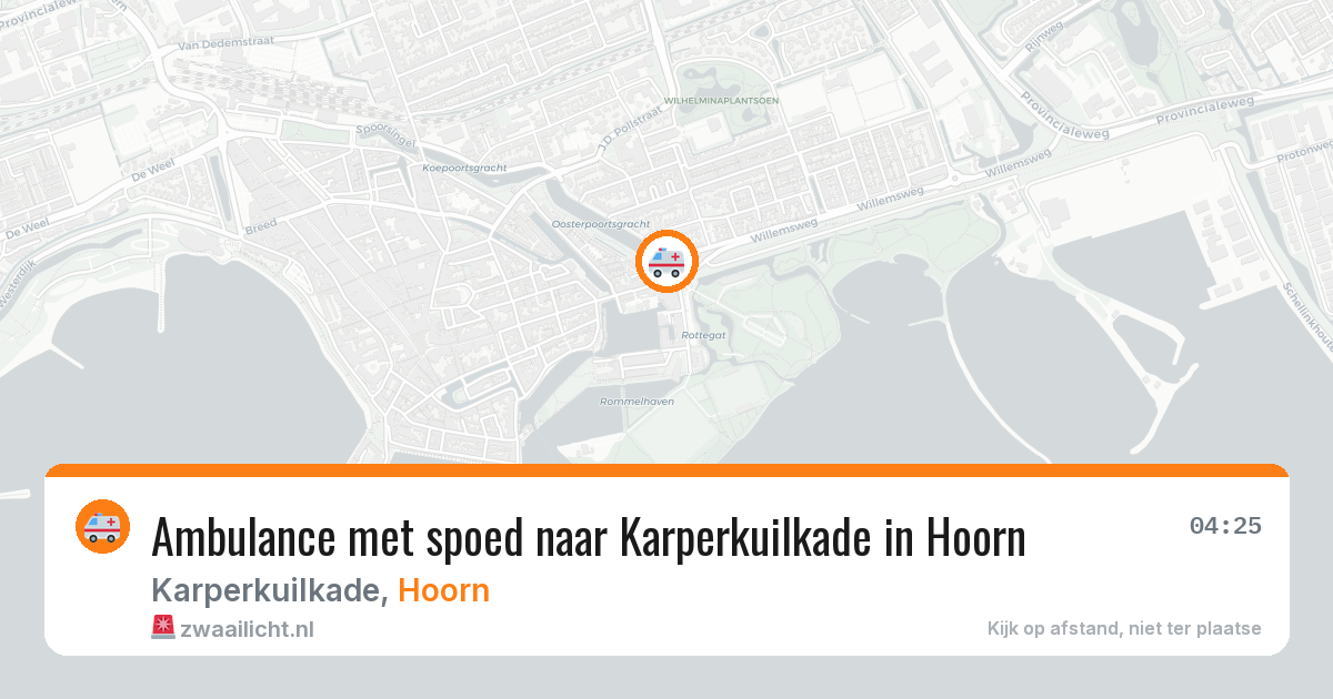 Ambulance met spoed naar Karperkuilkade in Hoorn — 6 aug 2026