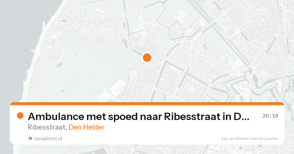 Ambulance met spoed naar Ribesstraat in Den Helder — 18 aug 2026
