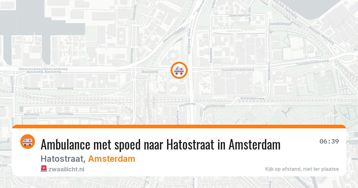 Ambulance met spoed naar Hatostraat in Amsterdam — 29 mei 2026