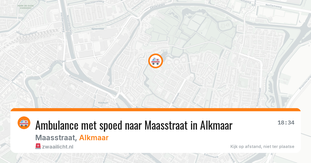 Ambulance met spoed naar Maasstraat in Alkmaar — 31 jul 2026