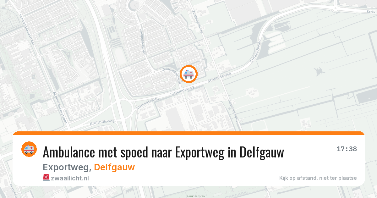 Ambulance met spoed naar Exportweg in Delfgauw — 19 apr 2026