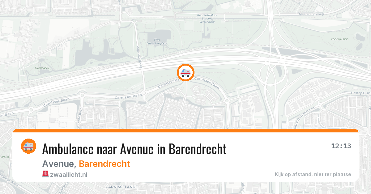 Ambulance naar Avenue in Barendrecht — 7 mei 2026