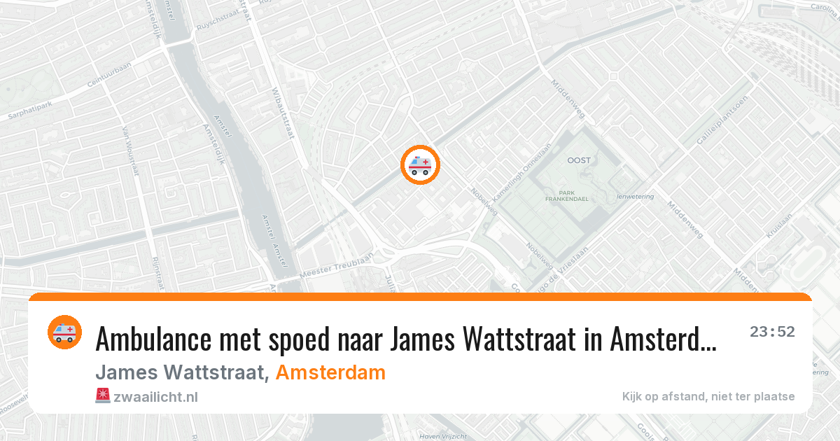 Ambulance met spoed naar James Wattstraat in Amsterdam — 8 feb 2026