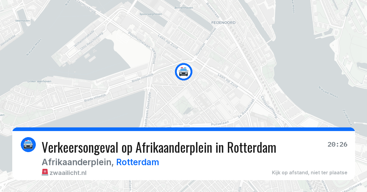 Verkeersongeval op Afrikaanderplein in Rotterdam — 23 jul 2026