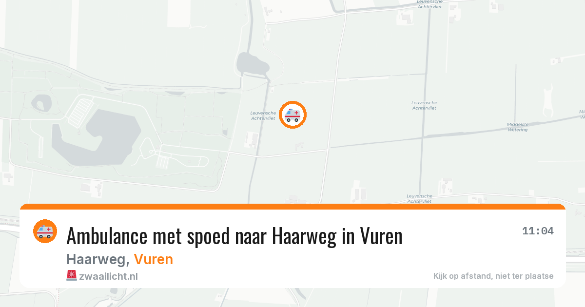 Ambulance met spoed naar Haarweg in Vuren — 14 jun 2026