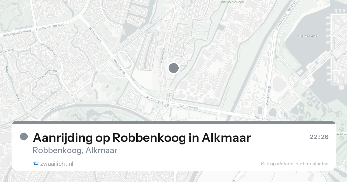 Aanrijding op Robbenkoog in Alkmaar — 7 feb 2026