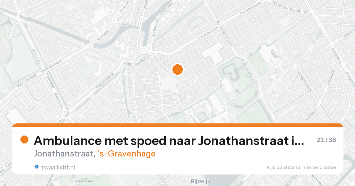 Ambulance met spoed naar Jonathanstraat in 's-Gravenhage — 15 aug 2026