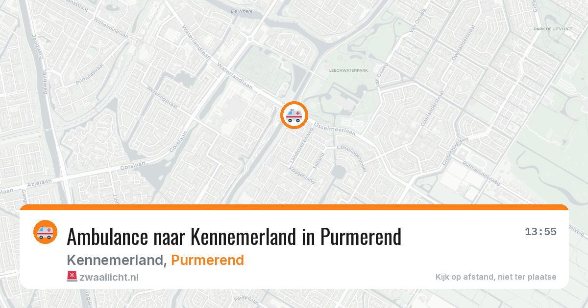 Ambulance naar Kennemerland in Purmerend — 3 aug 2026