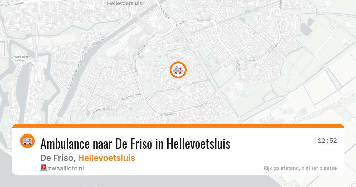 Ambulance naar De Friso in Hellevoetsluis — 1 jul 2026