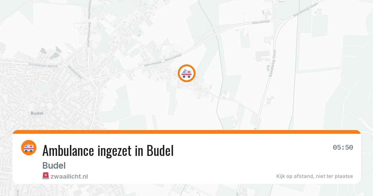 Ambulance ingezet in Budel — 12 aug 2026