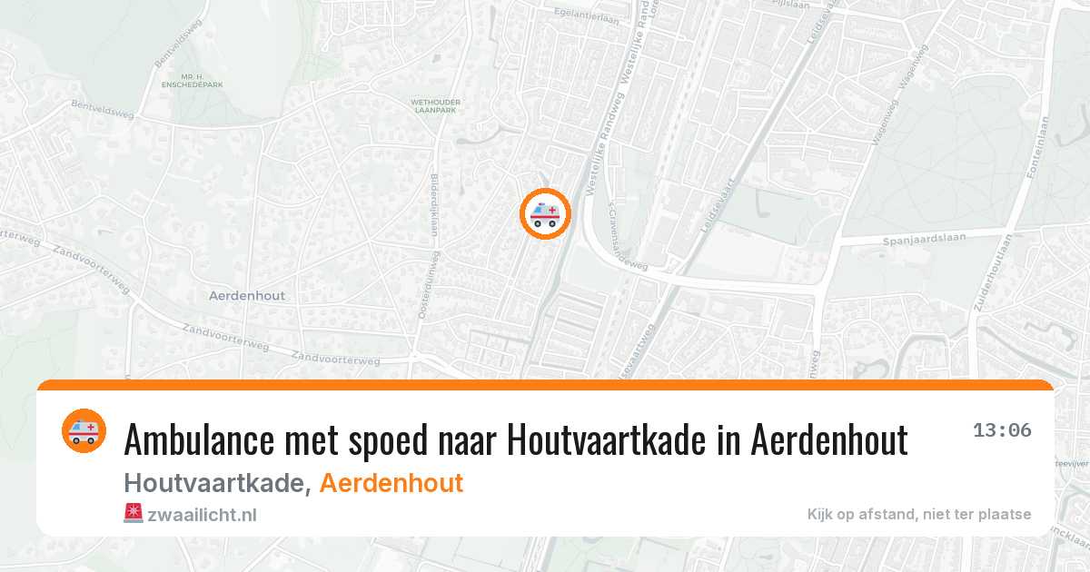 Ambulance met spoed naar Houtvaartkade in Aerdenhout — 6 mei 2026