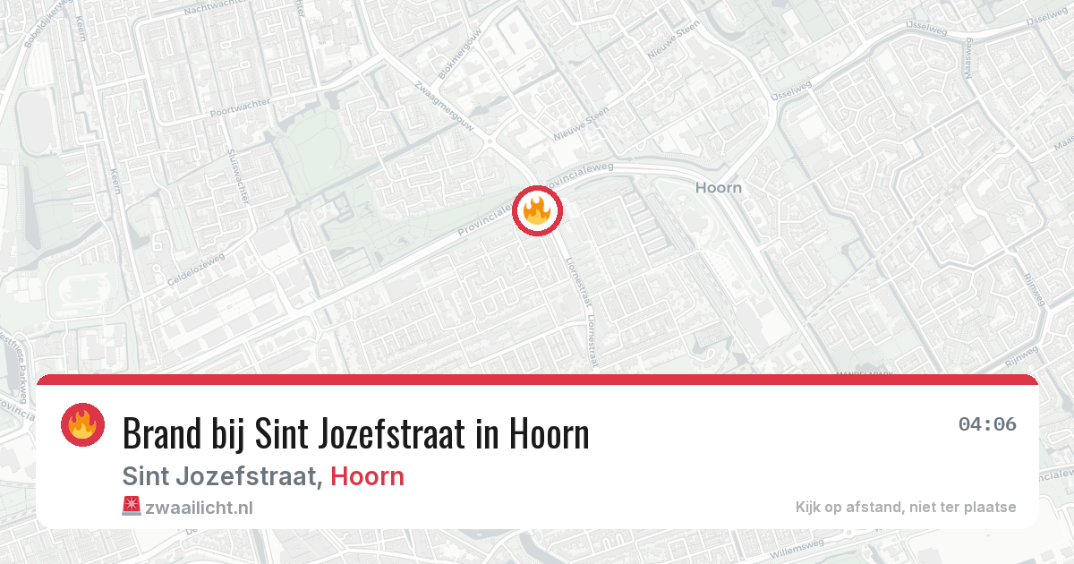 Brand bij Sint Jozefstraat in Hoorn — 23 jun 2026