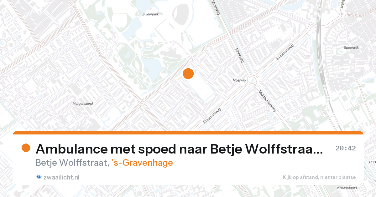 Ambulance met spoed naar Betje Wolffstraat in 's-Gravenhage — 27 aug 2026