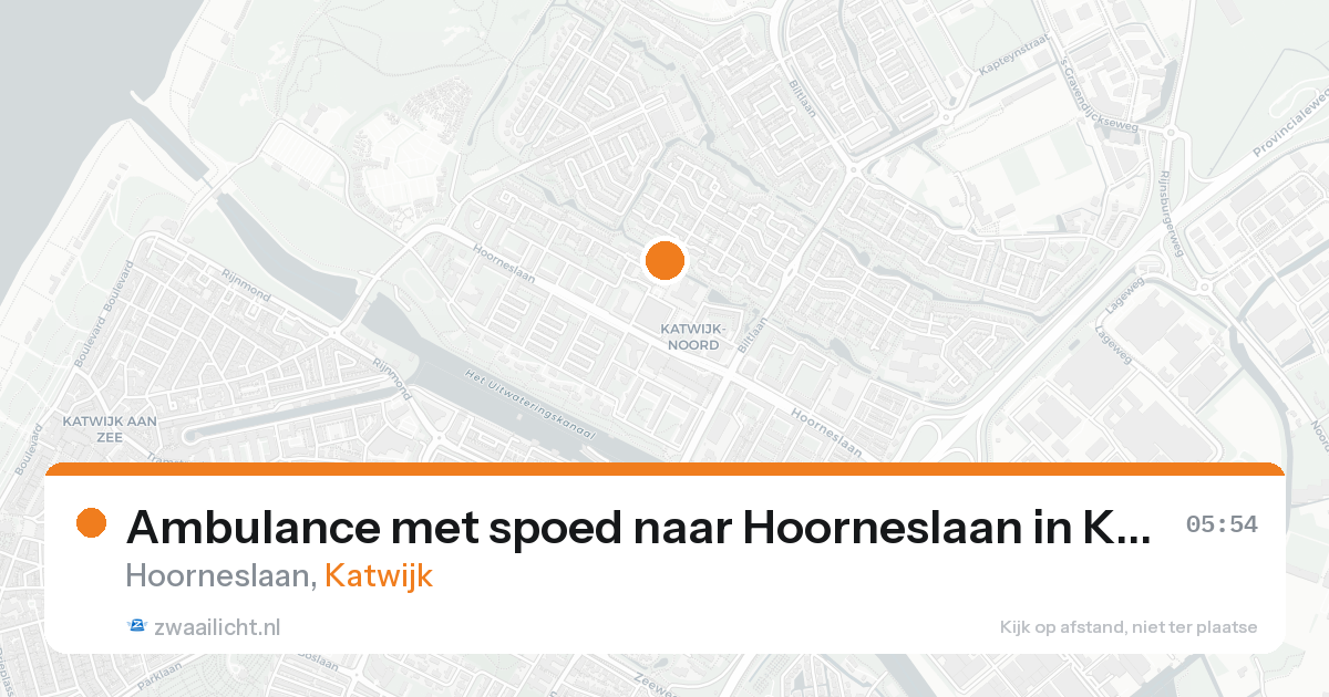 Ambulance met spoed naar Hoorneslaan in Katwijk — 21 aug 2026