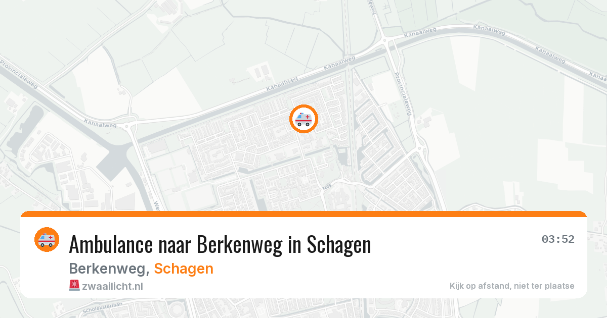 Ambulance naar Berkenweg in Schagen — 25 mrt 2026