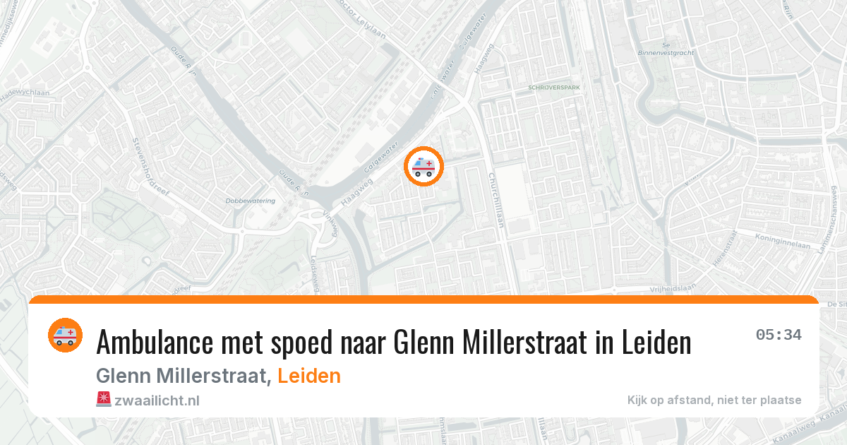Ambulance met spoed naar Glenn Millerstraat in Leiden — 9 jun 2026