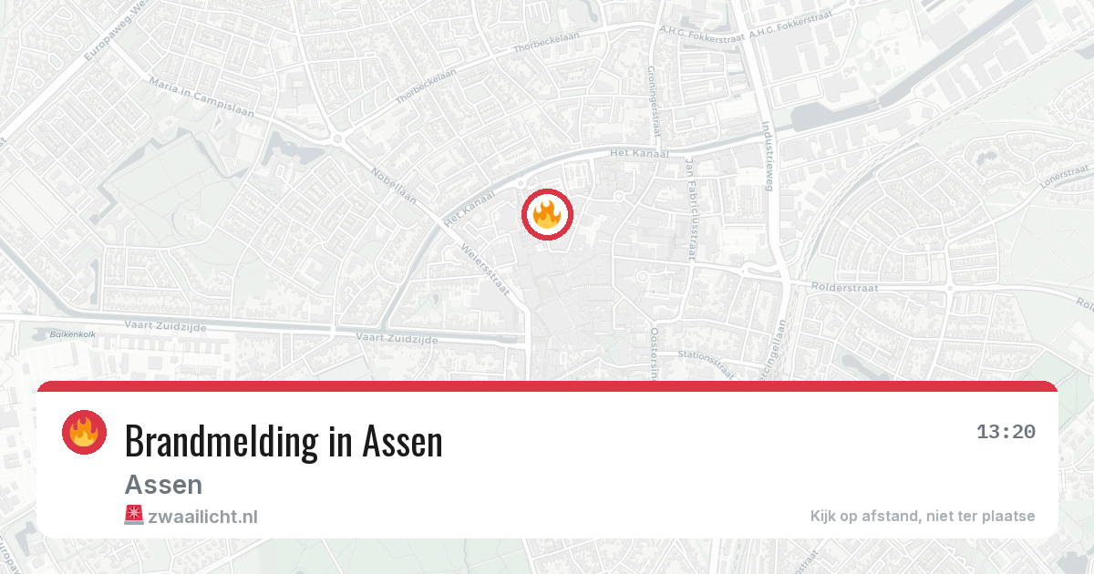 Brandmelding in Assen — 7 aug 2026