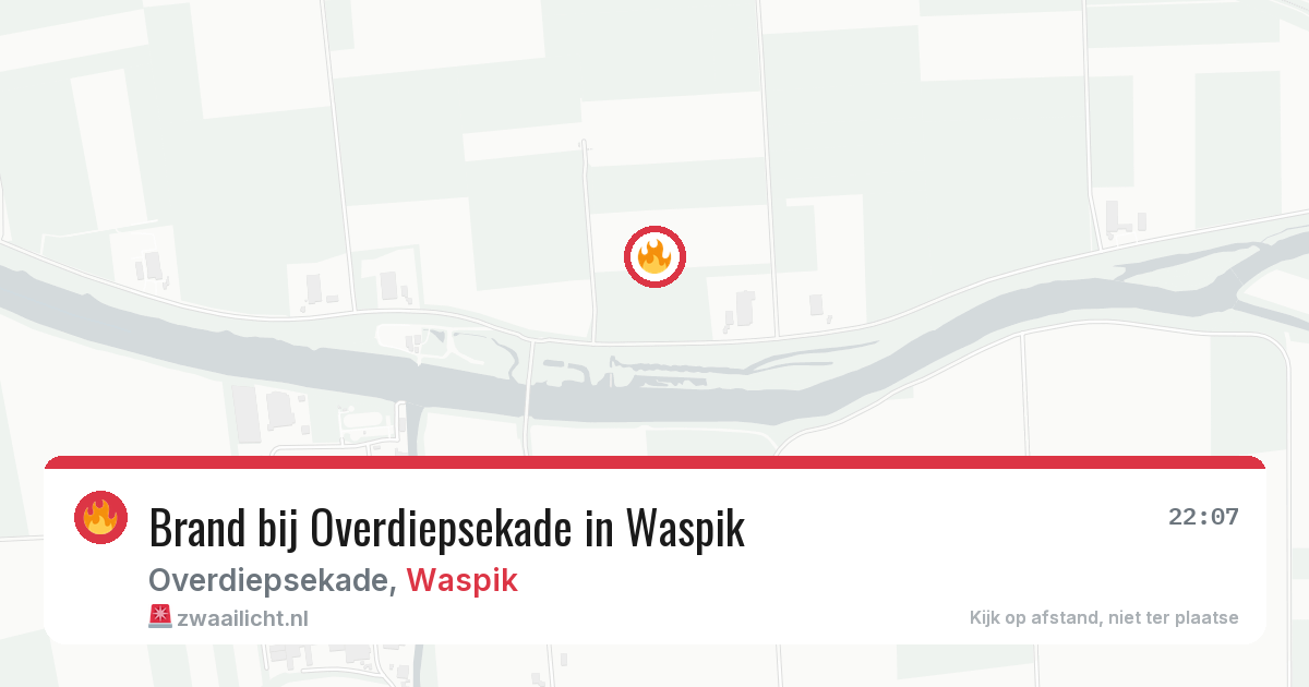 Brand bij Overdiepsekade in Waspik — 25 mei 2026