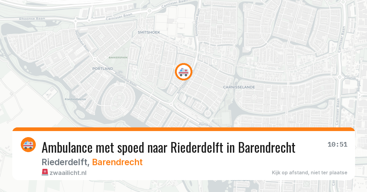 Ambulance met spoed naar Riederdelft in Barendrecht — 28 mei 2026