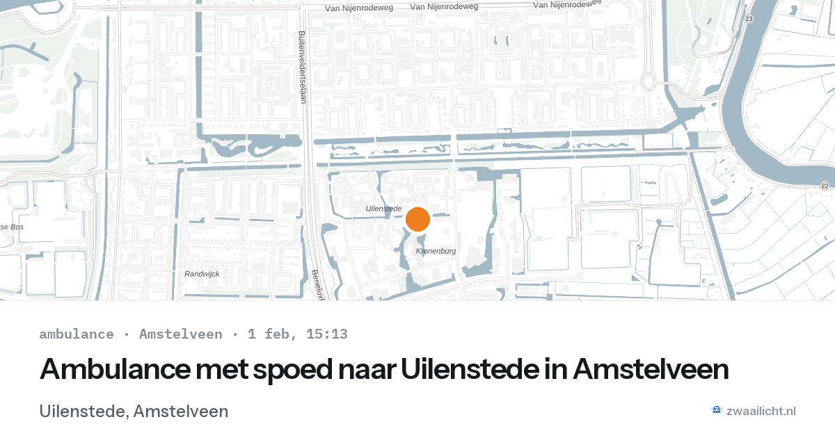 Ambulance met spoed naar Uilenstede in Amstelveen — 1 feb 2026