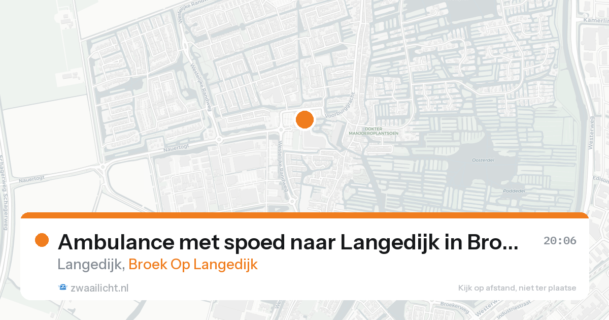 Ambulance met spoed naar Langedijk in Broek Op Langedijk — 13 aug 2026