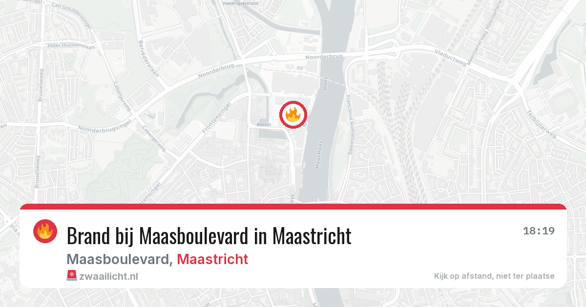Brand bij Maasboulevard in Maastricht — 16 feb 2026