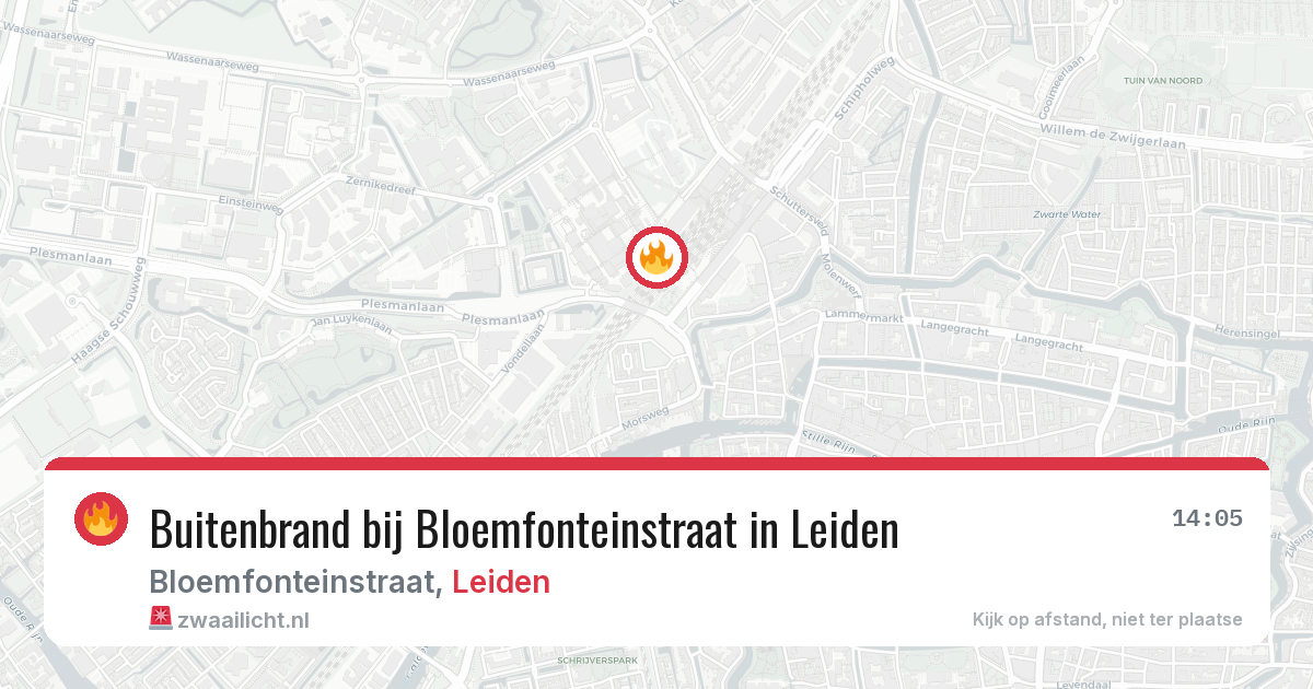 Buitenbrand bij Bloemfonteinstraat in Leiden — 23 apr 2026
