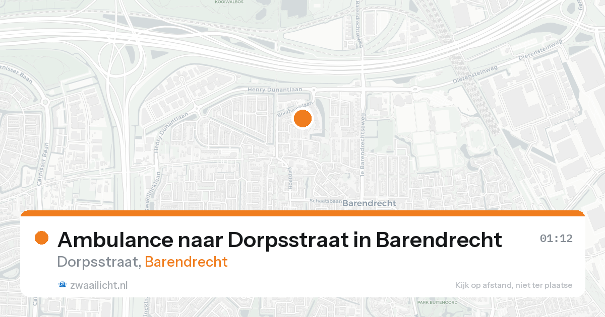 Ambulance naar Dorpsstraat in Barendrecht — 21 aug 2026