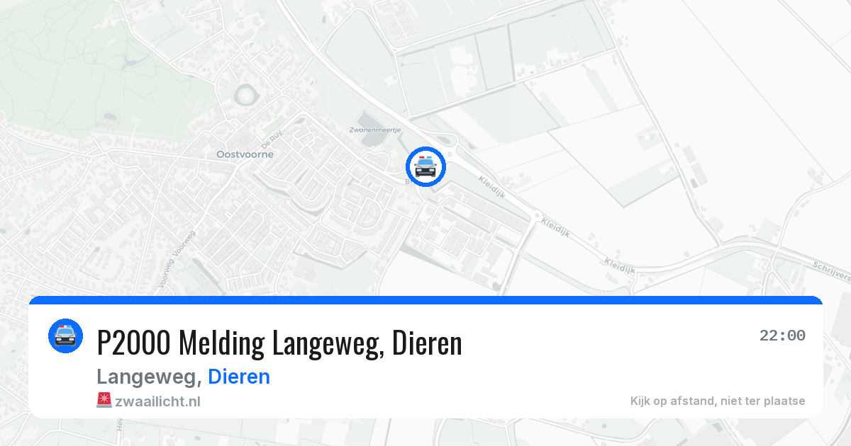 P2000 Melding Langeweg, Dieren — 26 jun 2026