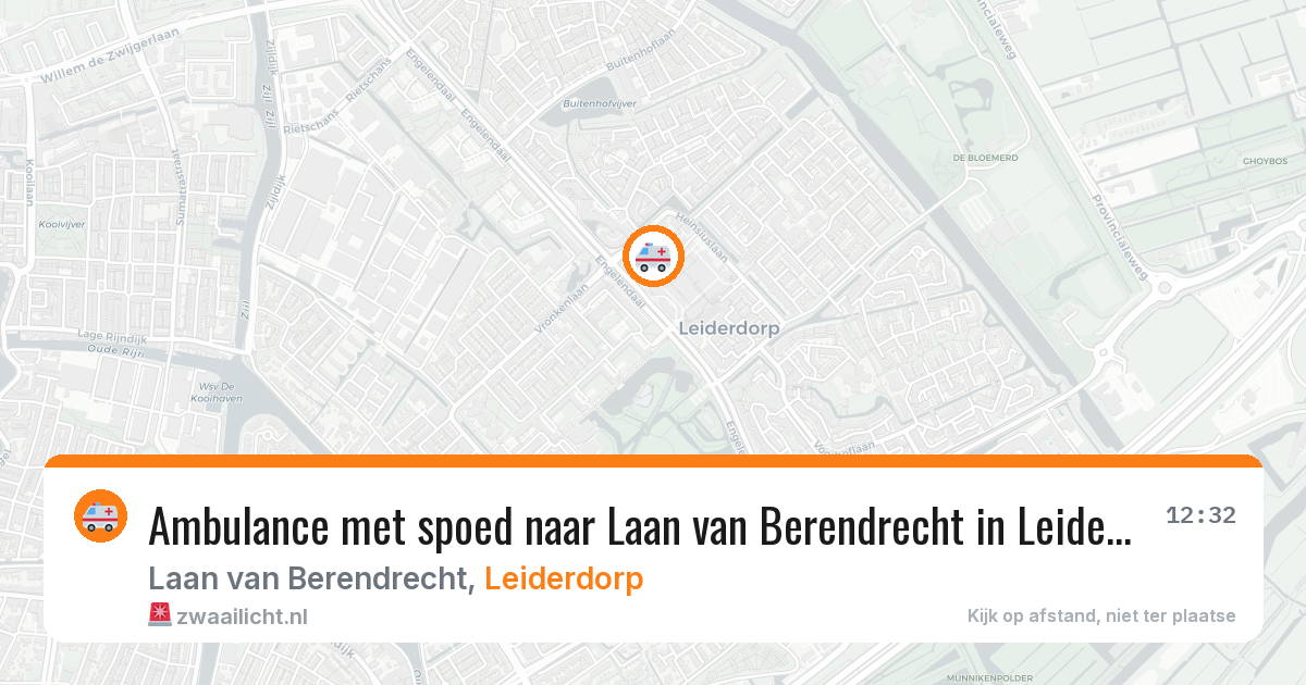 Ambulance met spoed naar Laan van Berendrecht in Leiderdorp — 15 mei 2026