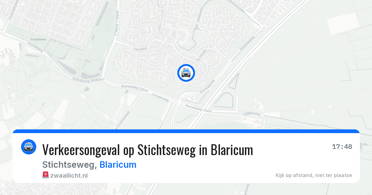 Verkeersongeval op Stichtseweg in Blaricum — 16 jun 2026