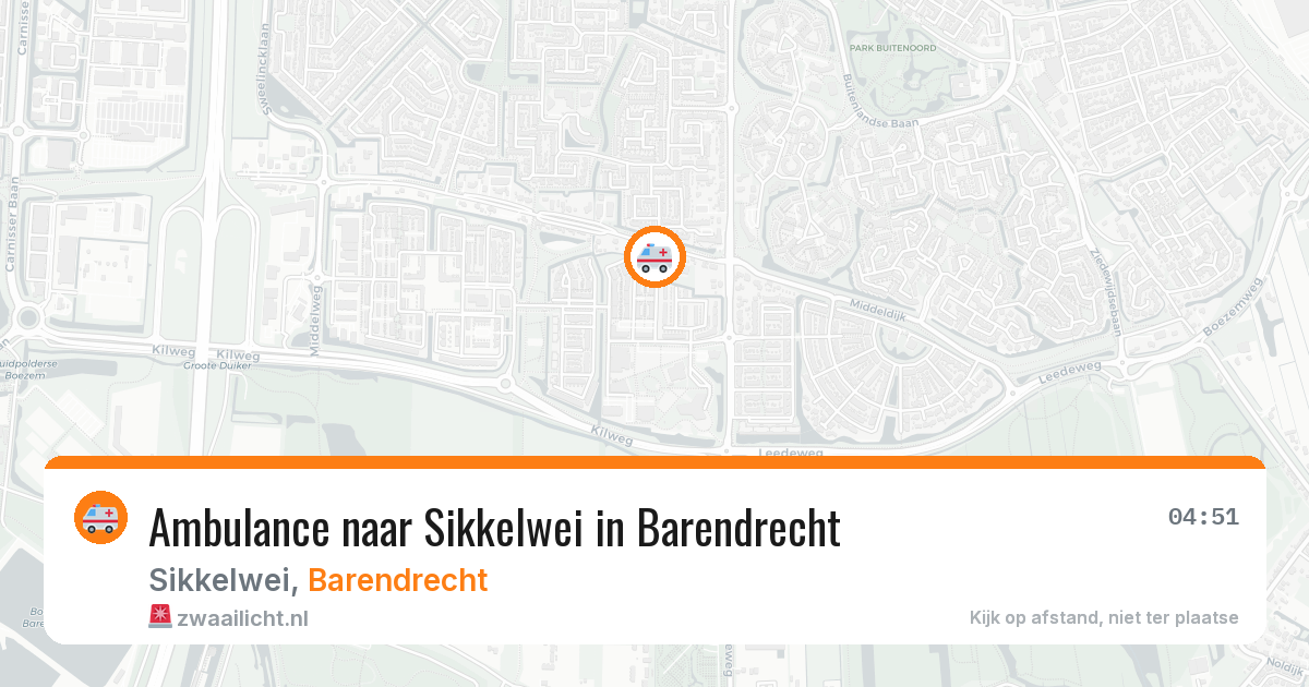 Ambulance naar Sikkelwei in Barendrecht — 14 jun 2026