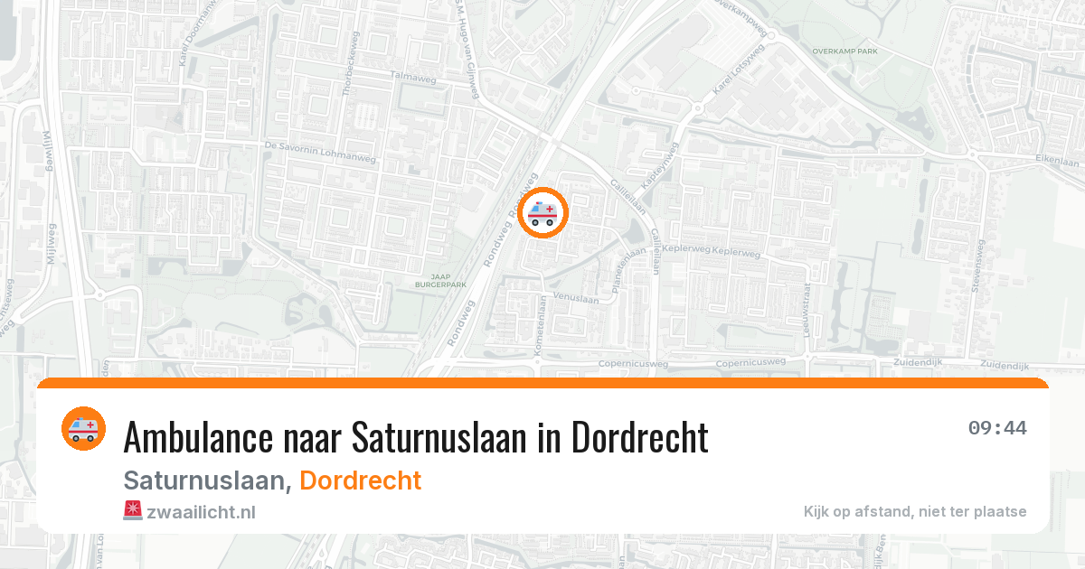 Ambulance naar Saturnuslaan in Dordrecht — 14 apr 2026
