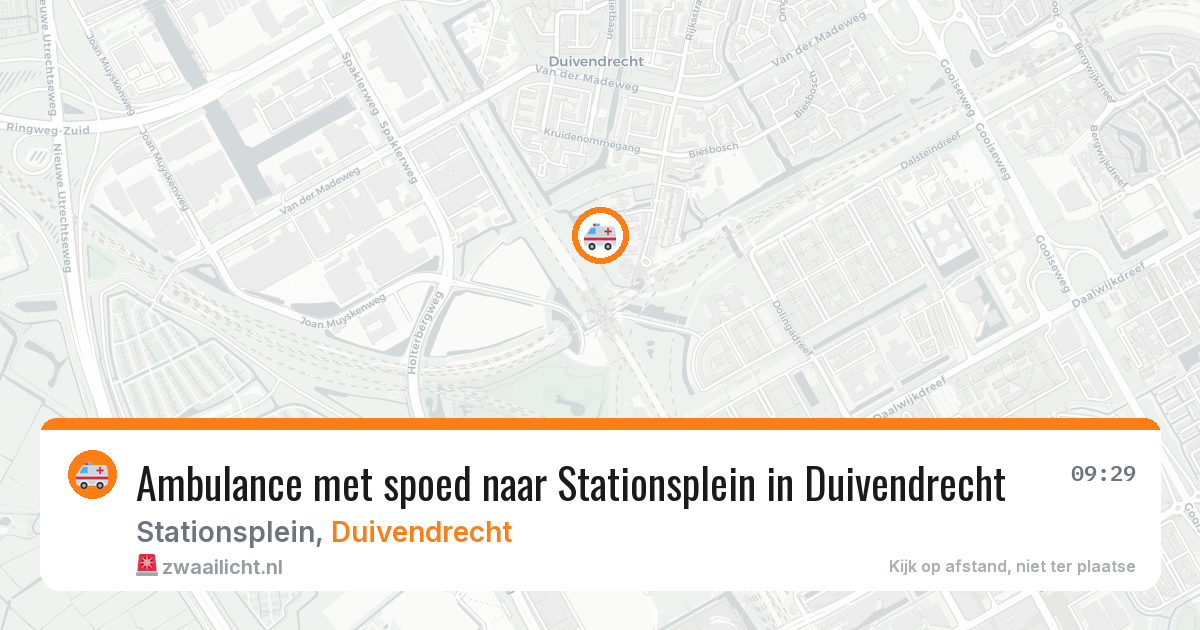 Ambulance met spoed naar Stationsplein in Duivendrecht — 7 aug 2026